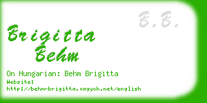 brigitta behm business card